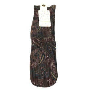 free people Crushed Velvet Ribbed Ink Paisley Ladies Crew Socks OSFM